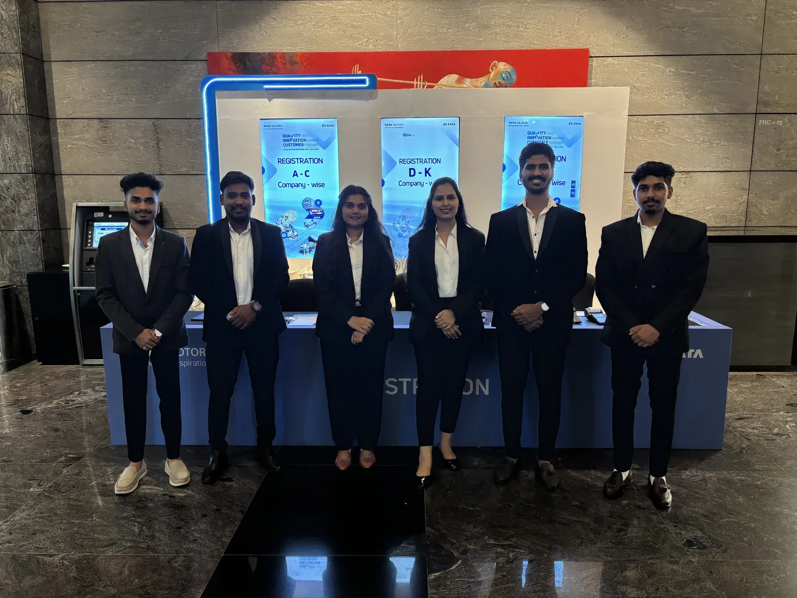 Anginat registration team at the TATA Motors 2025 company-wise registration counters
