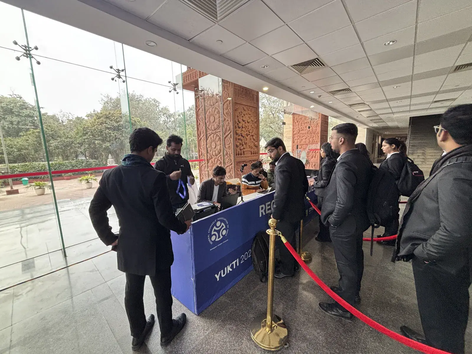 Registration team assisting delegates at YUKTI 2026